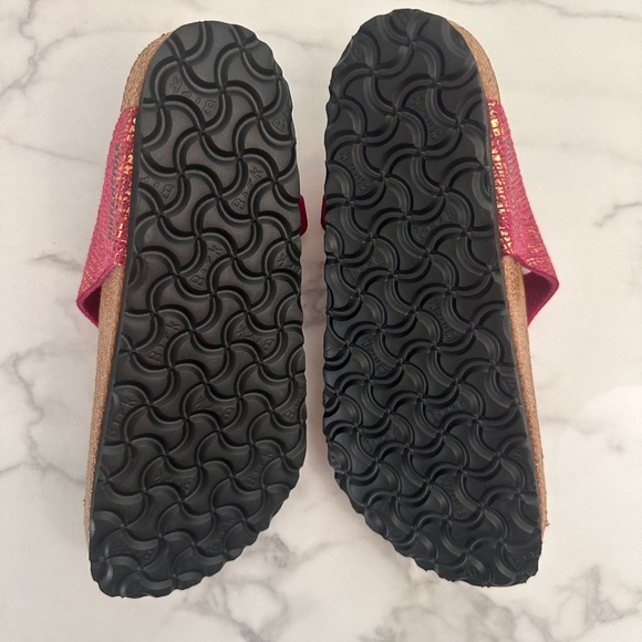 Birkenstock Gizeh Shiny Python Style Dark Fuchsia size 38 / 7.5 - Picture 8 of 8